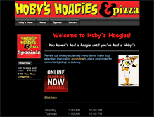 Tablet Screenshot of hobyshoagies.com